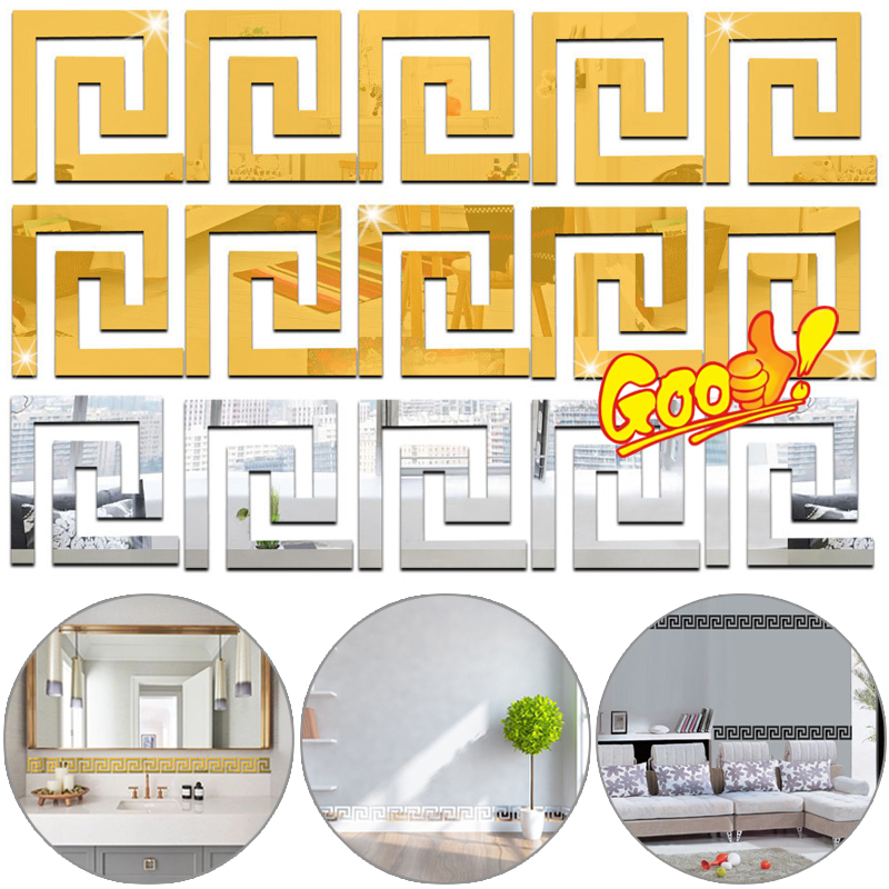Office Furniture At Home - 10PCS 3D Art Mirror Surface Wall