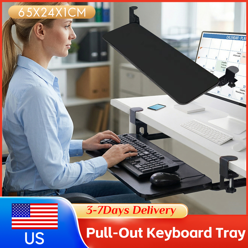 Keyboard Drawer Under - Slide Out Computer Keyboard Drawer with