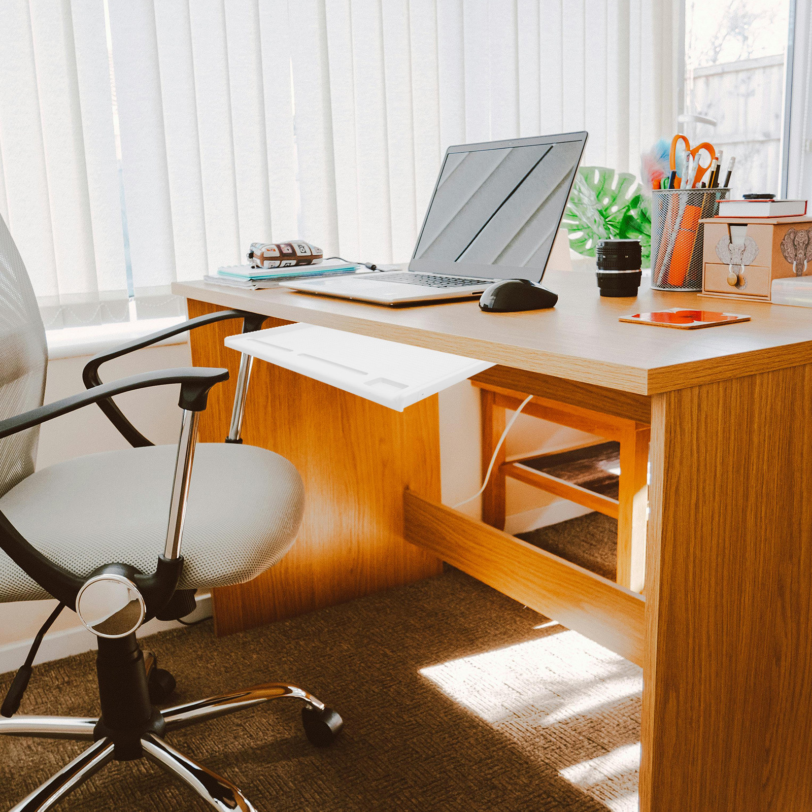Keyboard Drawer Under - 1Set Keyboard Tray Under Desk Slide