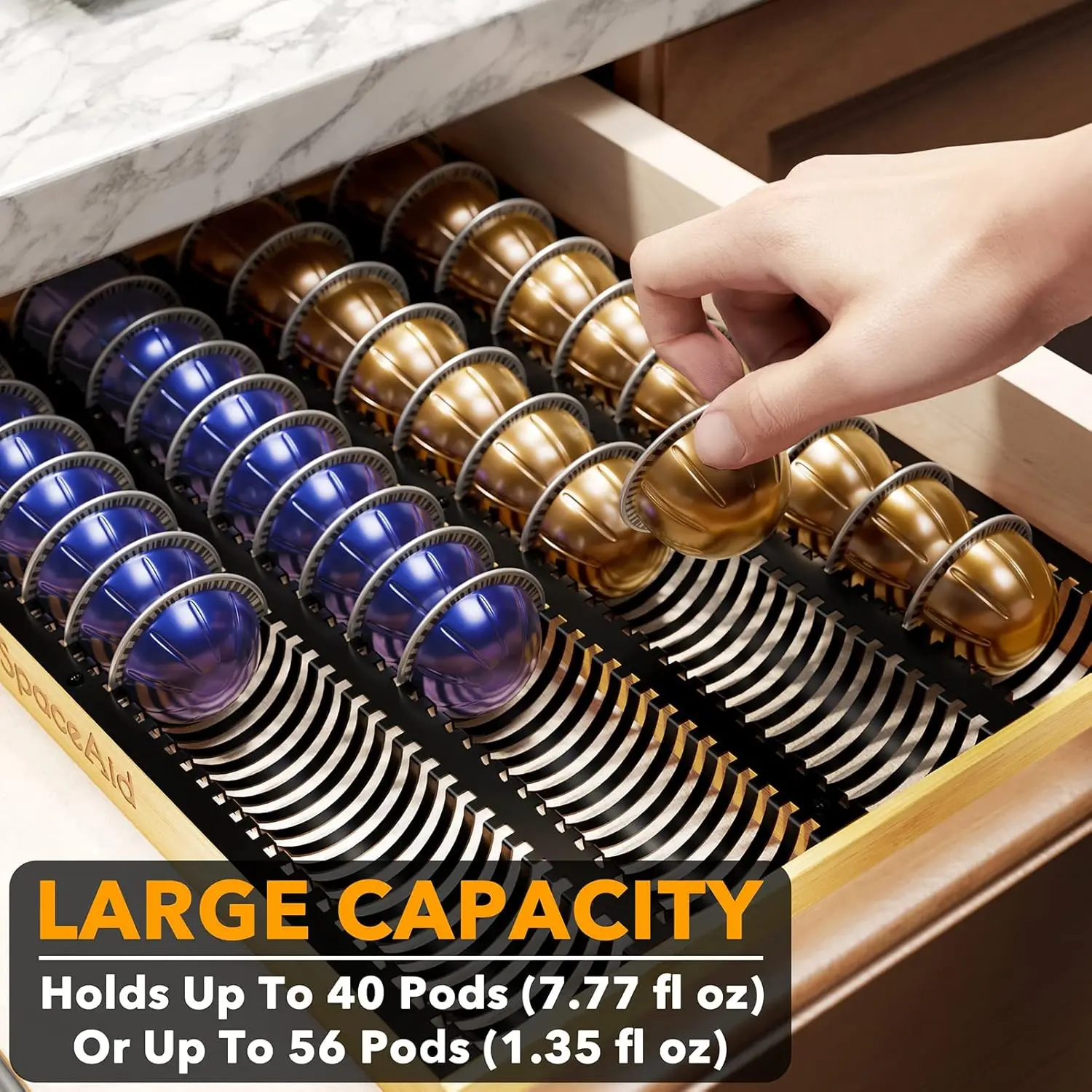 Coffee Pod Holder Drawer Organ - Drawer Organizer Tray のレビューと価格