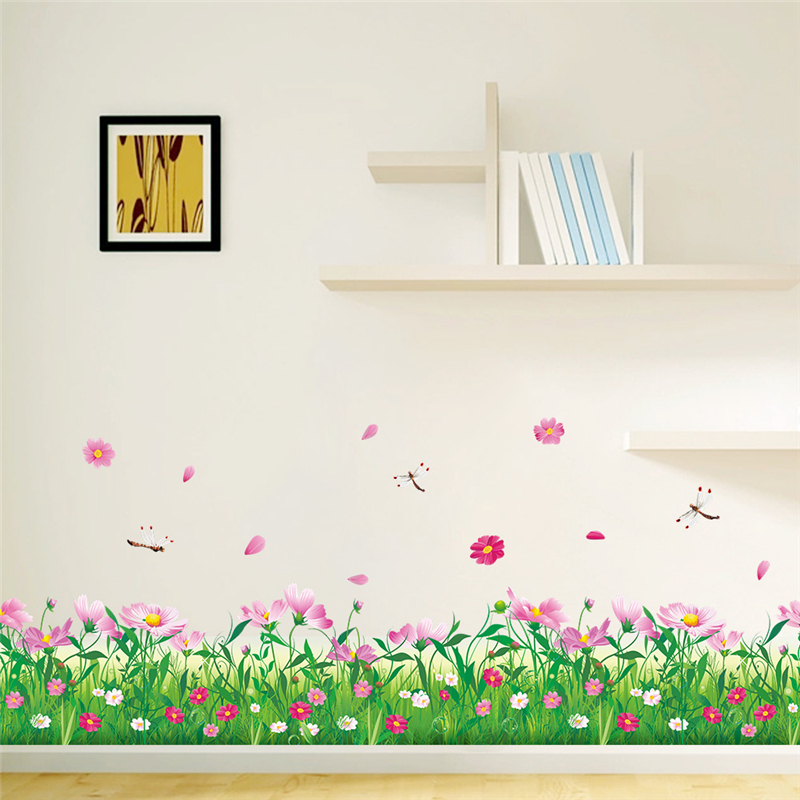Pastoral Flowers Grass Fence W - Office Furniture At Home のレビューと価格