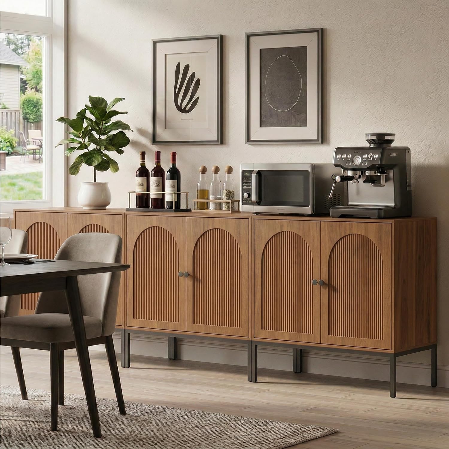 Extra Wide Walnut Sideboard Ca - Credenza Office Storage のレビューと価格