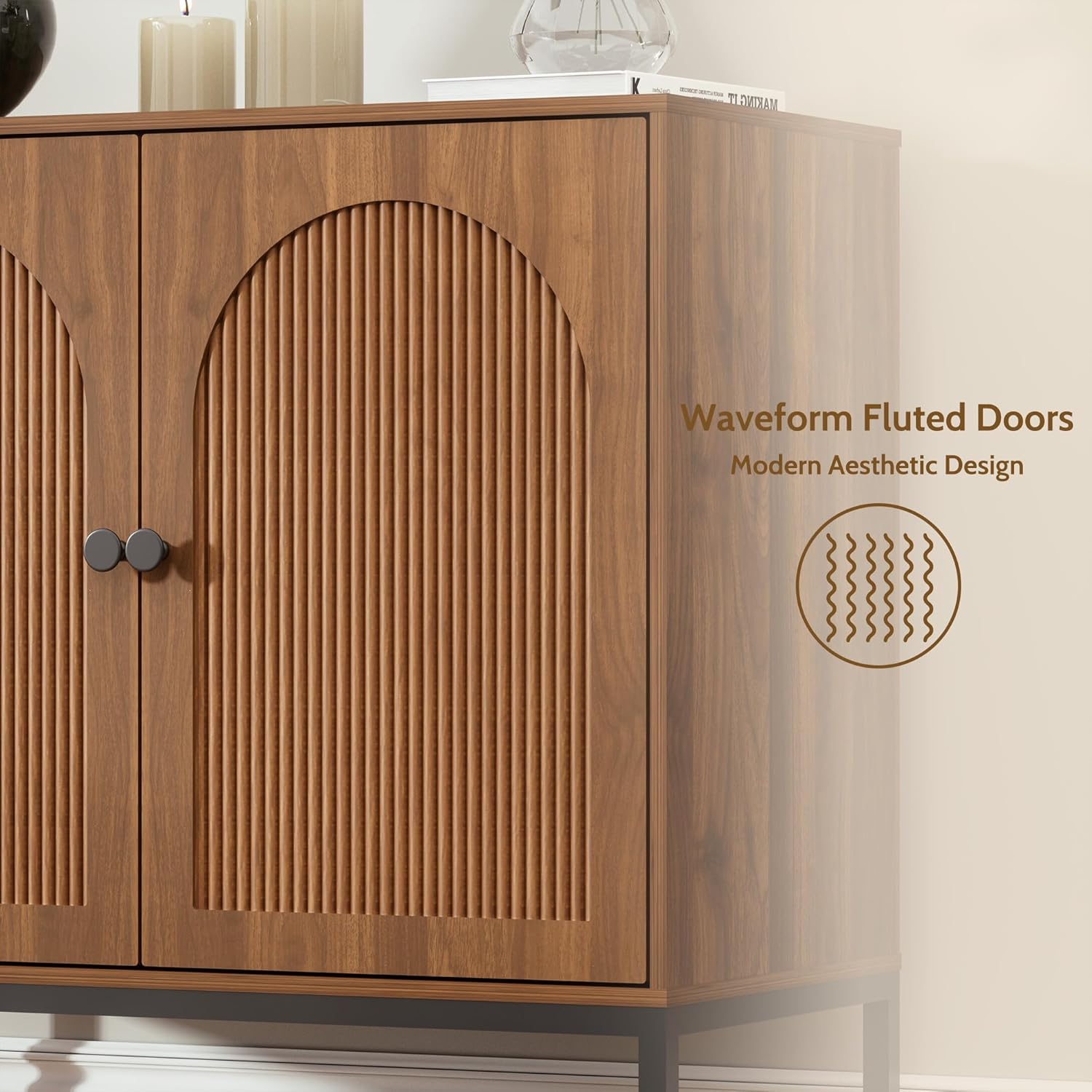 Extra Wide Walnut Sideboard Ca - Credenza Office Storage のレビューと価格