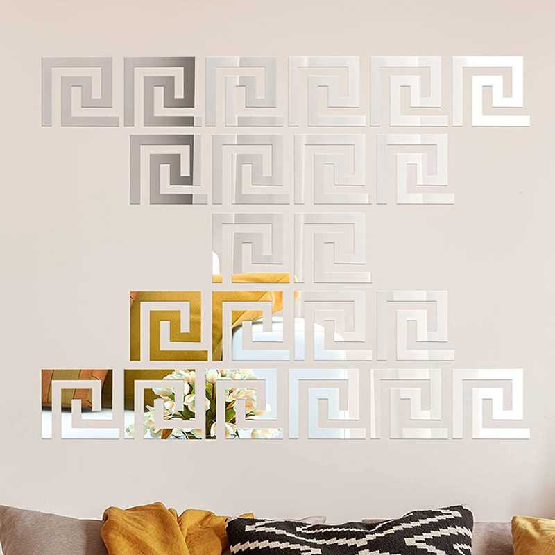 10PCS 3D Art Mirror Surface Wa - Office Furniture At Home のレビューと価格
