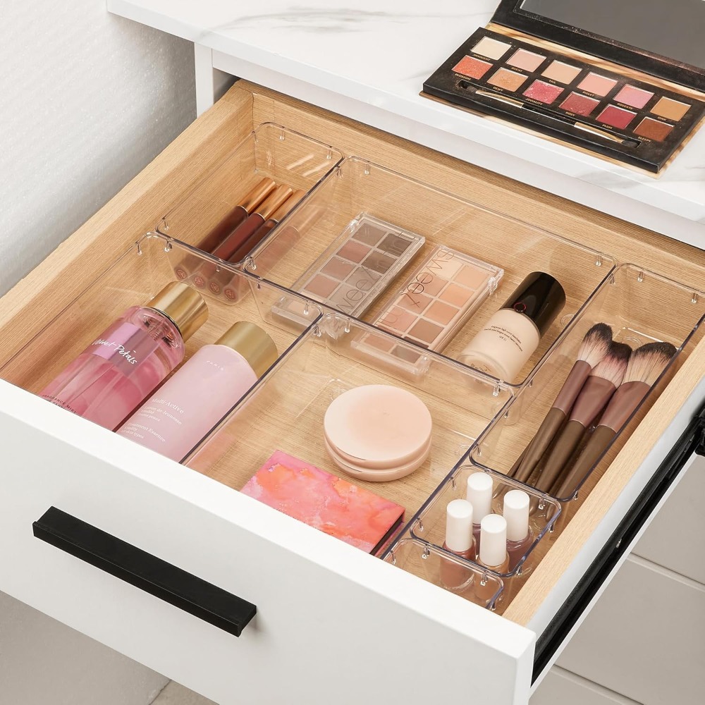 10 Pcs Makeup Drawer Organizer - Drawer Organizer Tray のレビューと価格