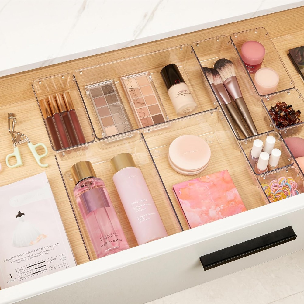 10 Pcs Makeup Drawer Organizer - Drawer Organizer Tray のレビューと価格