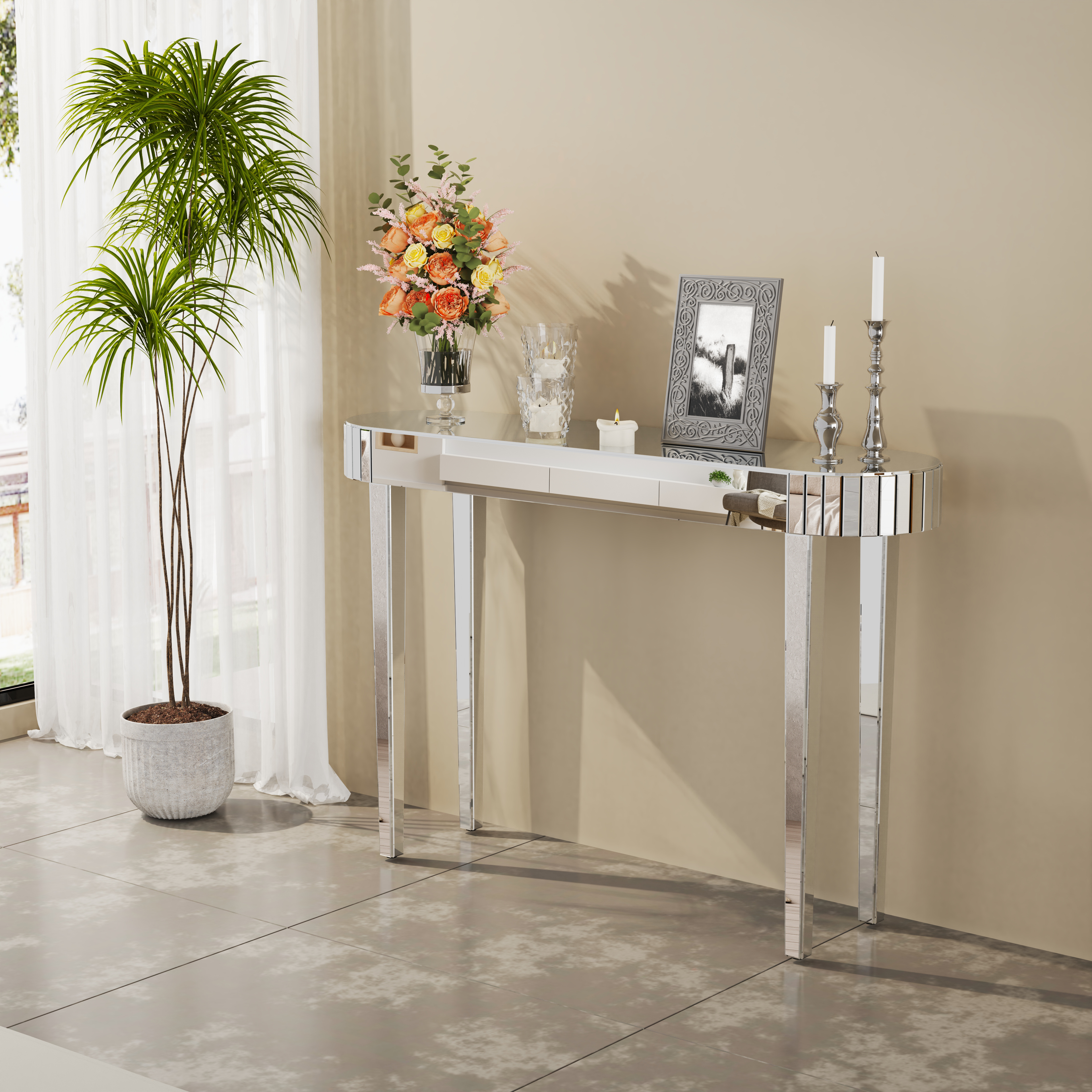 Mirrored Console Table,Mirrore - Office Furniture At Home のレビューと価格