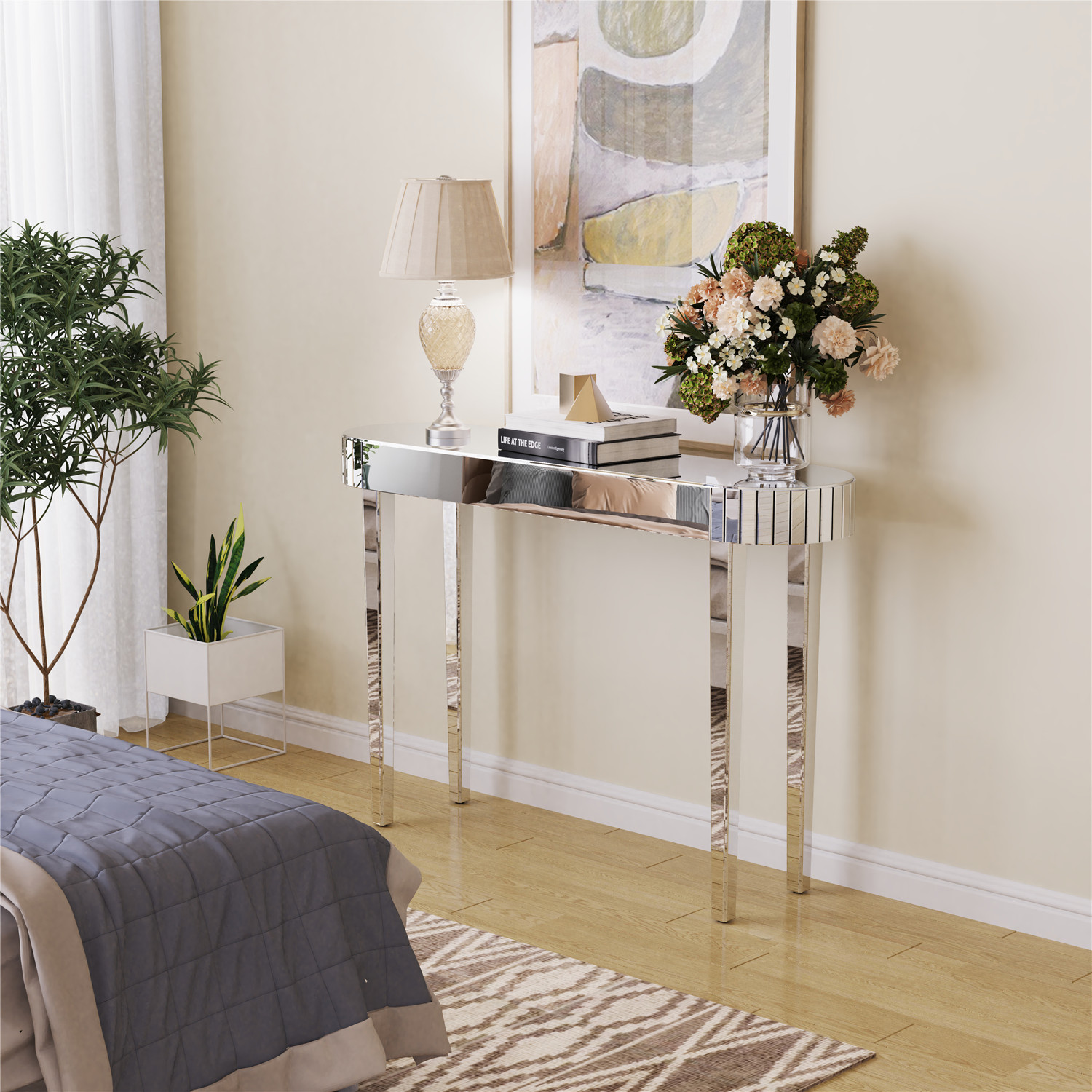 Mirrored Console Table,Mirrore - Office Furniture At Home のレビューと価格