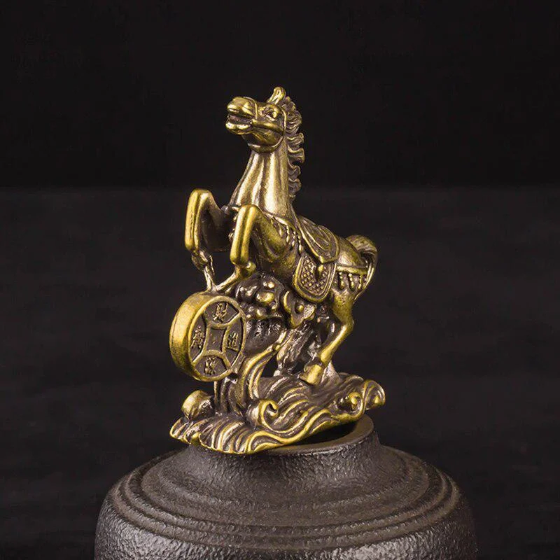 Solid Brass Zodiac Horse Statu - Office Furniture At Home のレビューと価格