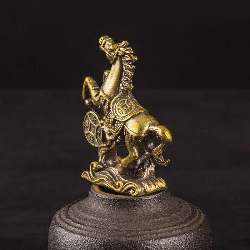 Solid Brass Zodiac Horse Statu - Office Furniture At Home のレビューと価格