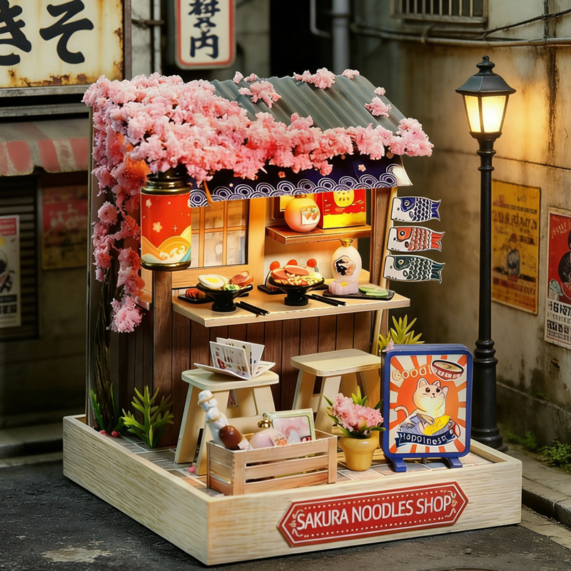 Mini Dollhouse Kit Sakura Stre - Office Furniture At Home のレビューと価格