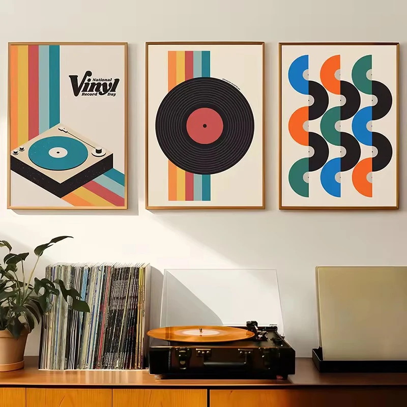 Mid Century Vinyl Record Canva - Office Furniture At Home のレビューと価格