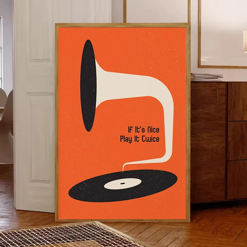Mid Century Vinyl Record Canva - Office Furniture At Home のレビューと価格