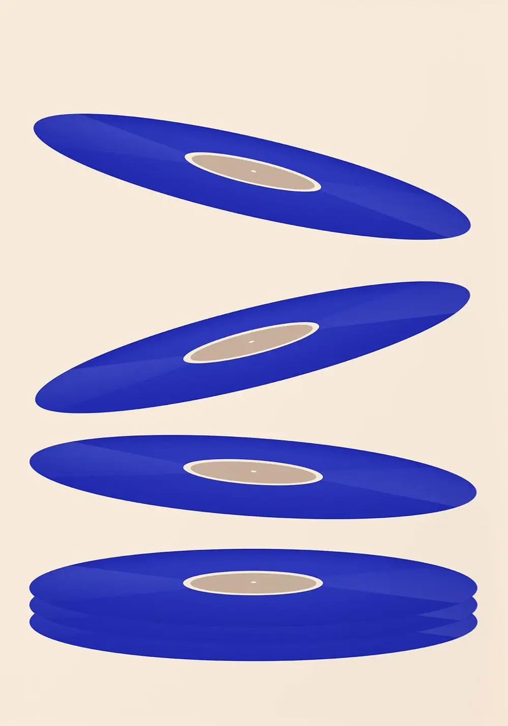Mid Century Vinyl Record Canva - Office Furniture At Home のレビューと価格