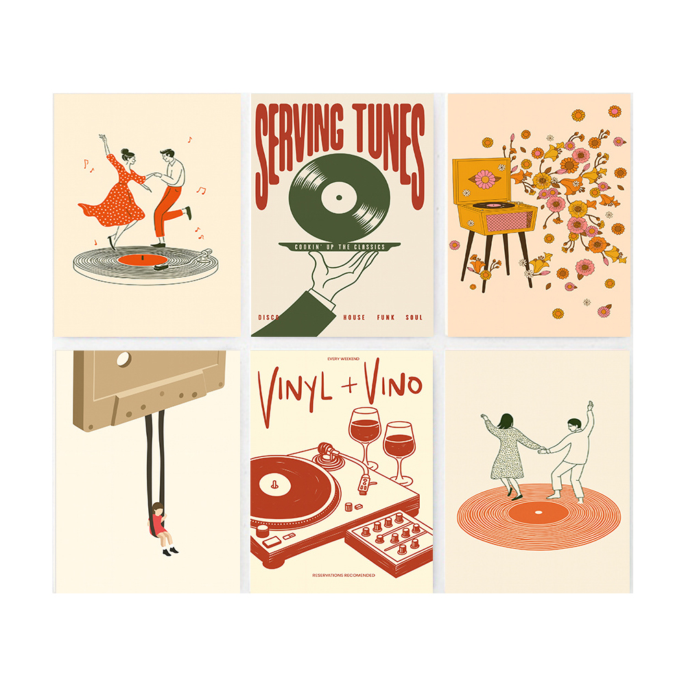 1pc Vintage Music Canvas Poste - Office Furniture At Home のレビューと価格