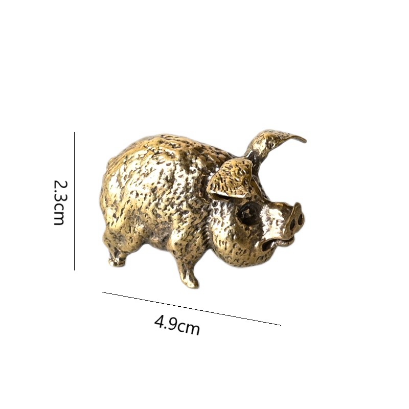 Vintage Brass Pig Small Orname - Office Furniture At Home のレビューと価格