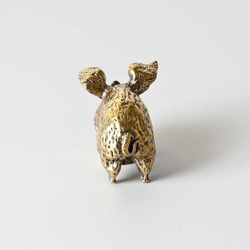 Vintage Brass Pig Small Orname - Office Furniture At Home のレビューと価格