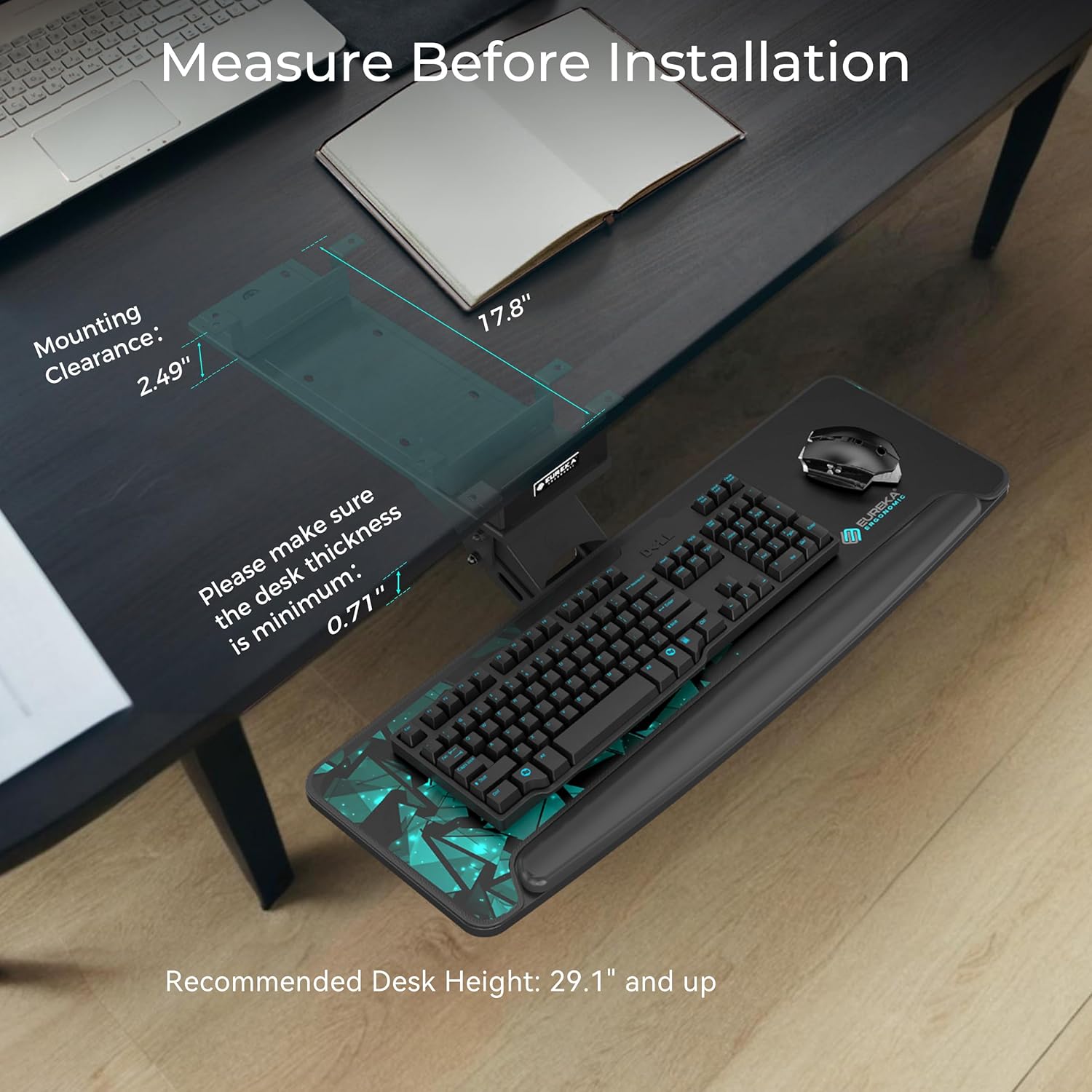 Height Adjustable Mouse & Keyb - Keyboard Drawer Under のレビューと価格