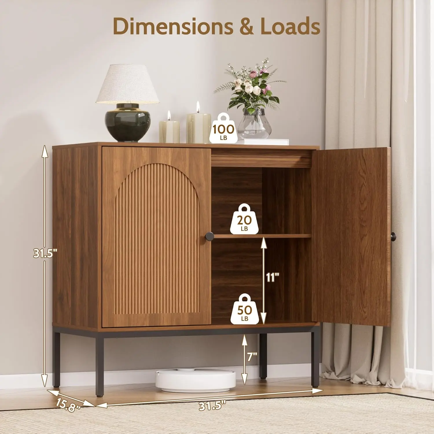 Set Of 3 Walnut Sideboard Cabi - Credenza Office Storage のレビューと価格