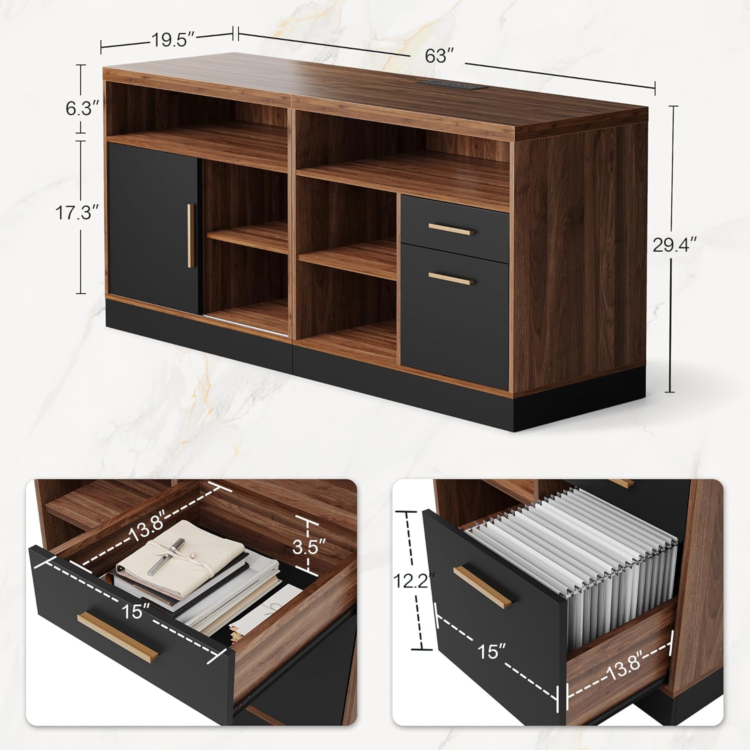 Lateral File Cabinet Lock 2 Dr - Credenza Office Storage のレビューと価格