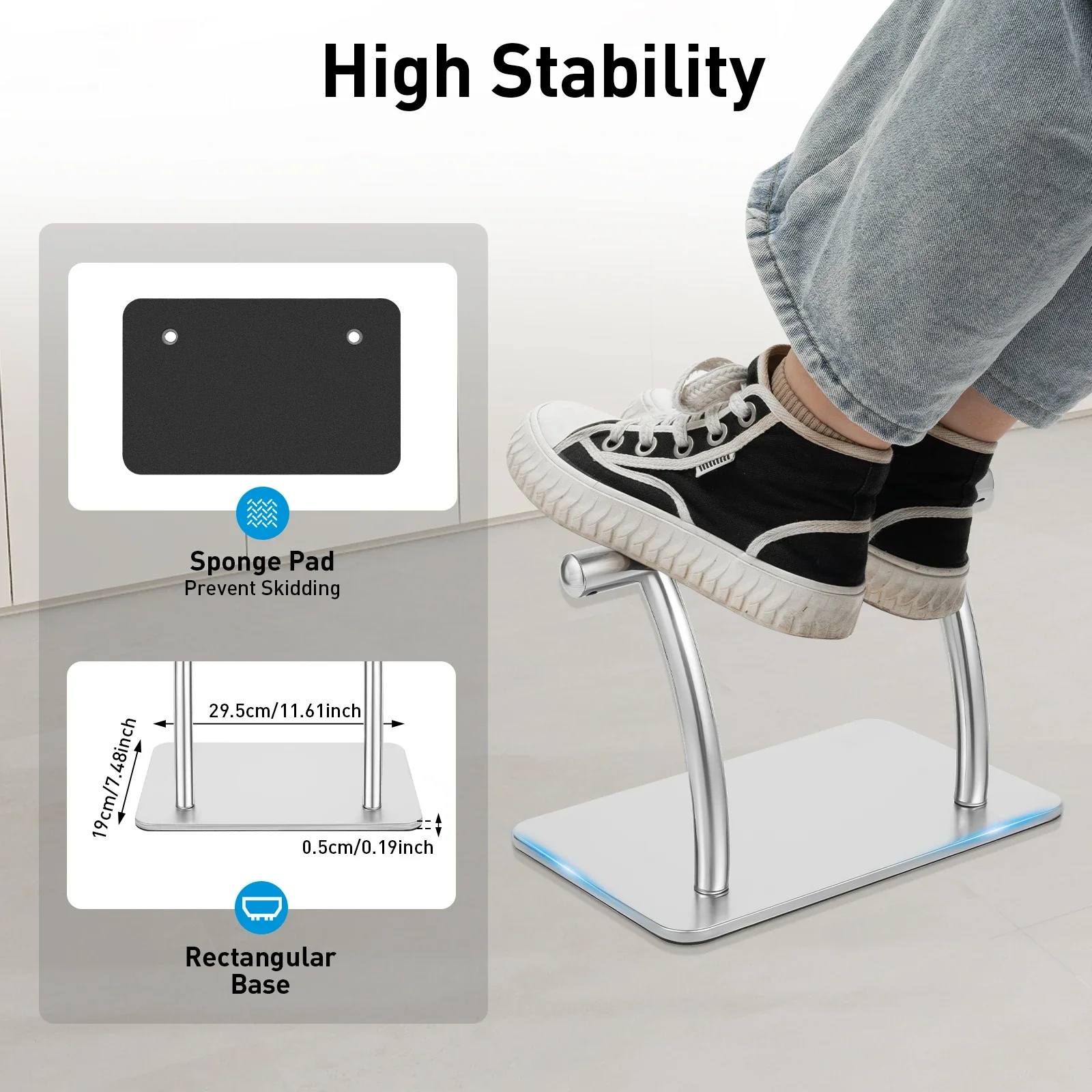 Stainless Steel Foot Rest for  - Office Furniture At Home のレビューと価格