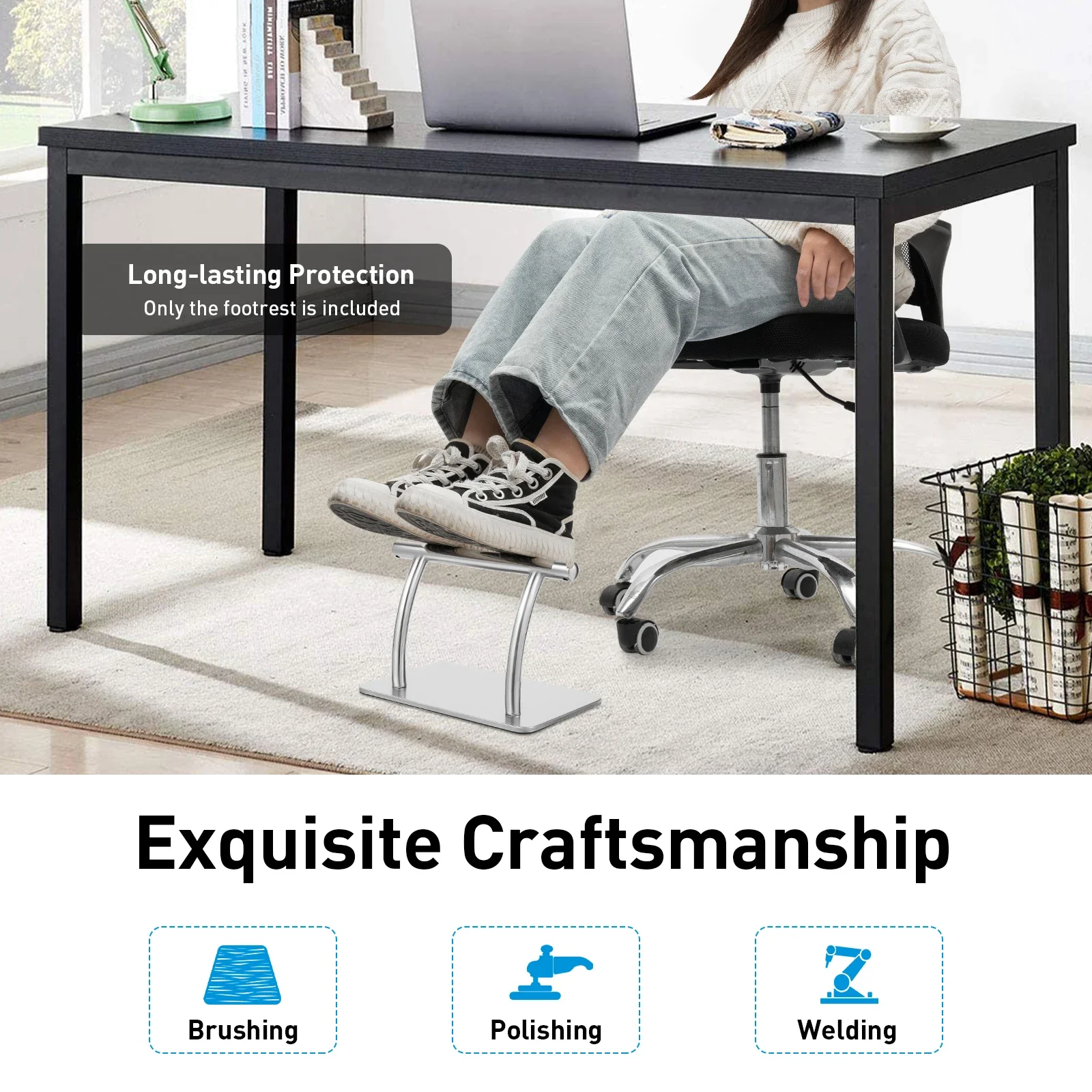 Stainless Steel Foot Rest for  - Office Furniture At Home のレビューと価格
