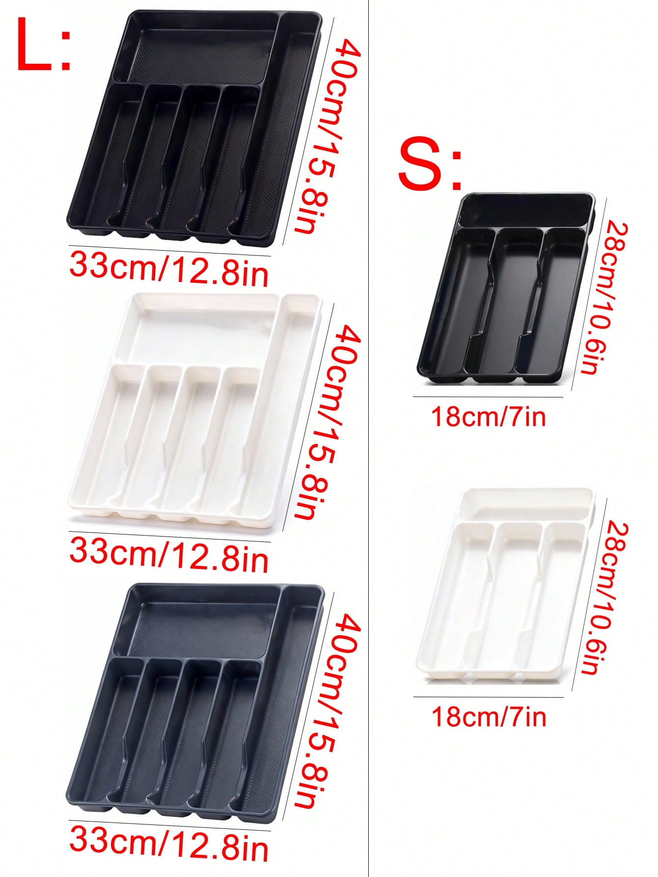 1pc Flat Cutlery Storage Tray, - Drawer Organizer Tray のレビューと価格