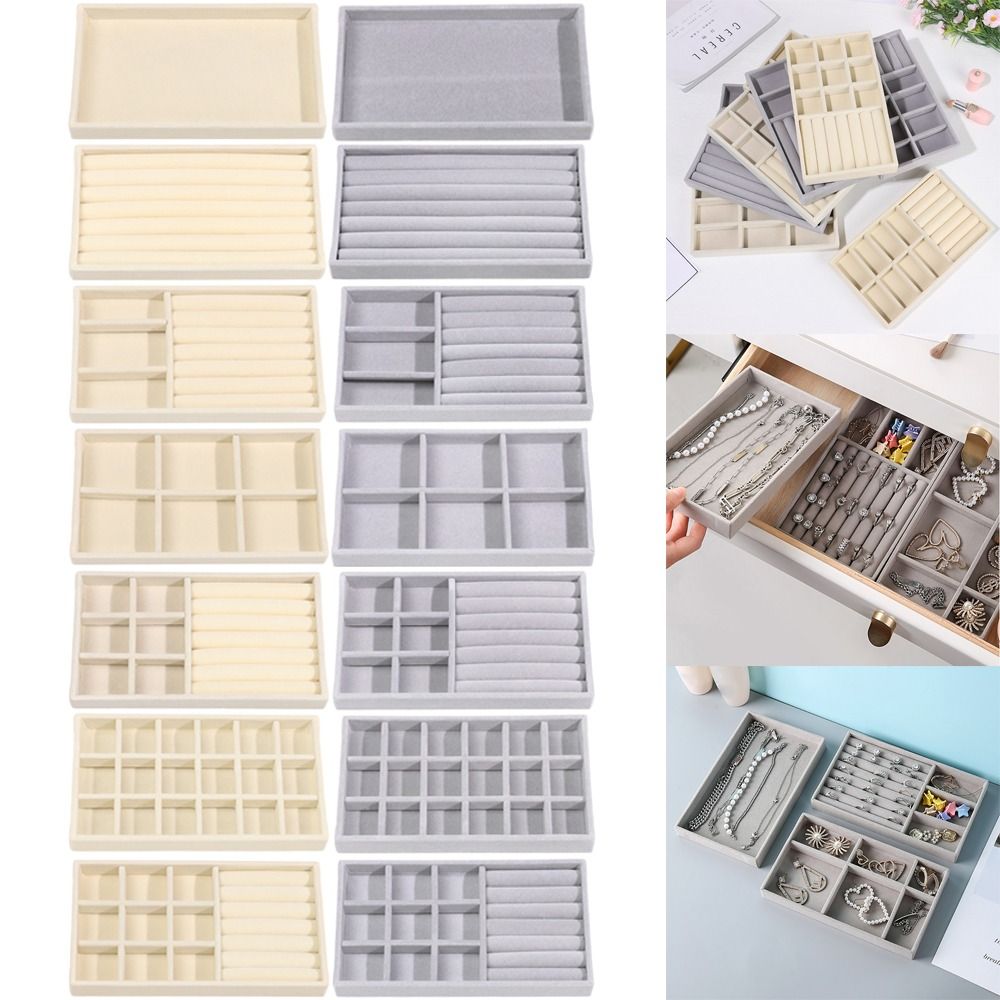 Organizer Box Stackable Velvet - Drawer Organizer Tray のレビューと価格