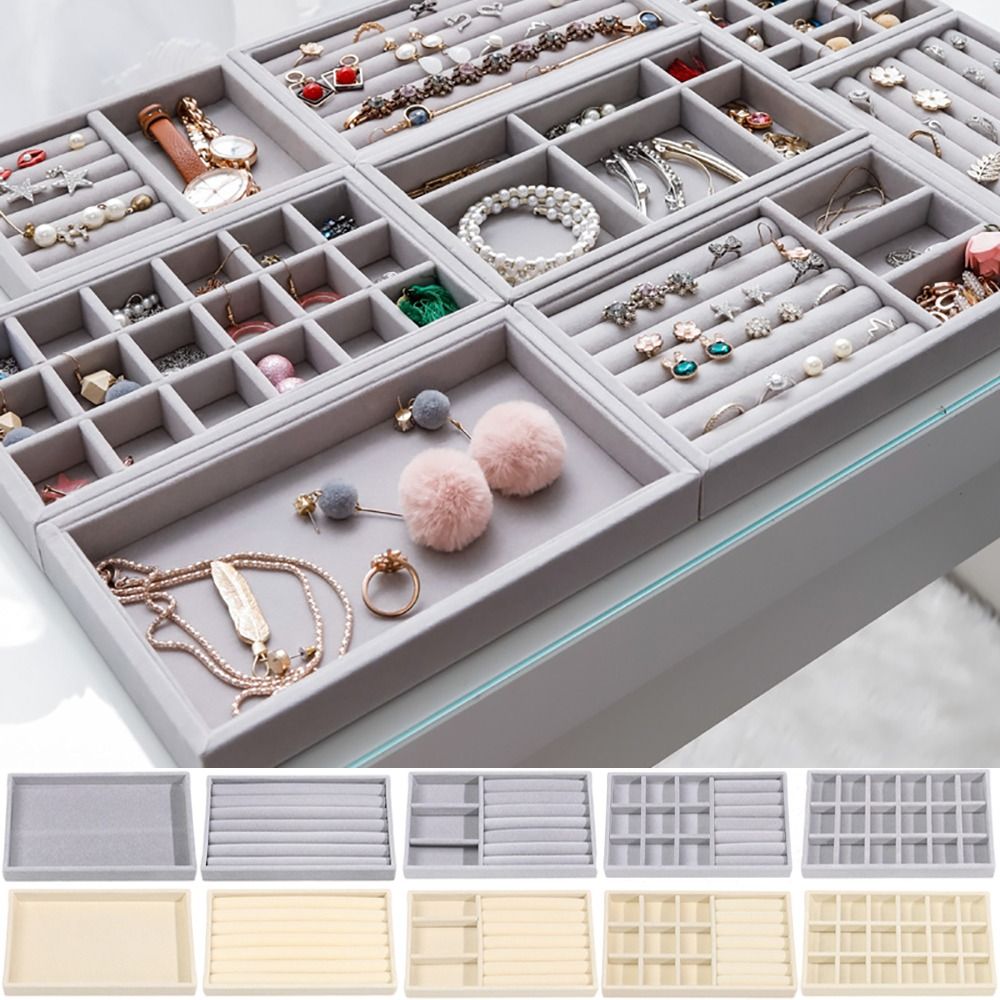 Organizer Box Stackable Velvet - Drawer Organizer Tray のレビューと価格