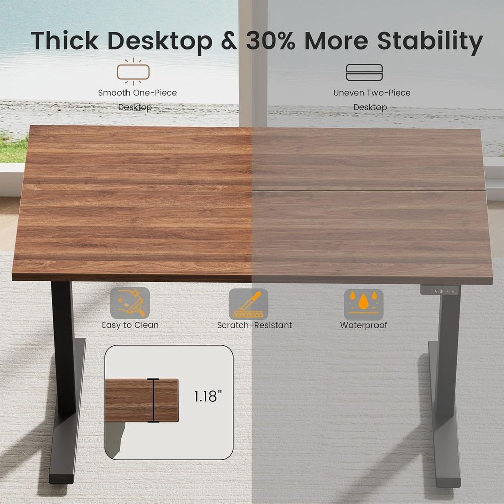 Electric Standing Desk with St - Credenza Office Storage のレビューと価格