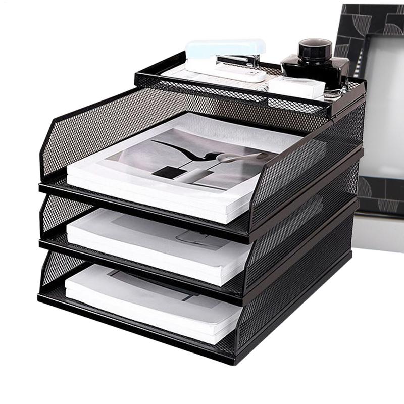 Desk Trays Metal Mesh Stackabl - Drawer Organizer Tray のレビューと価格