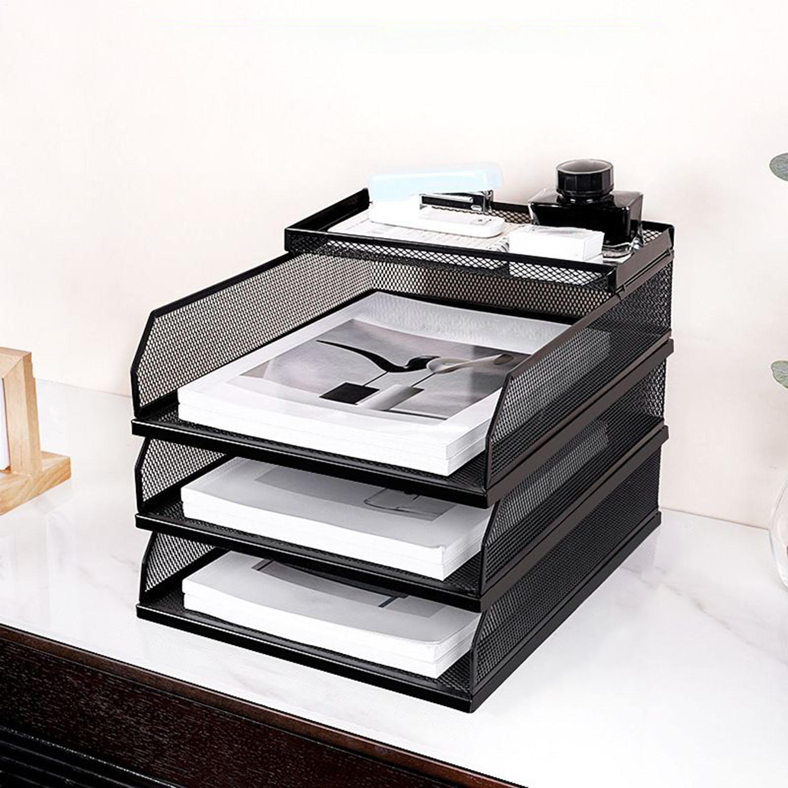 Desk Trays Metal Mesh Stackabl - Drawer Organizer Tray のレビューと価格